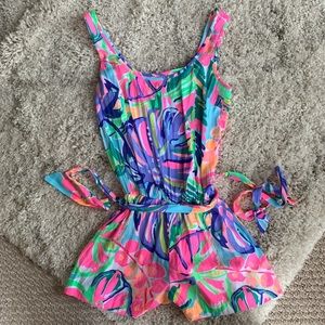 Lilly Pulitzer Rina Romper- Multi Exotic Garden